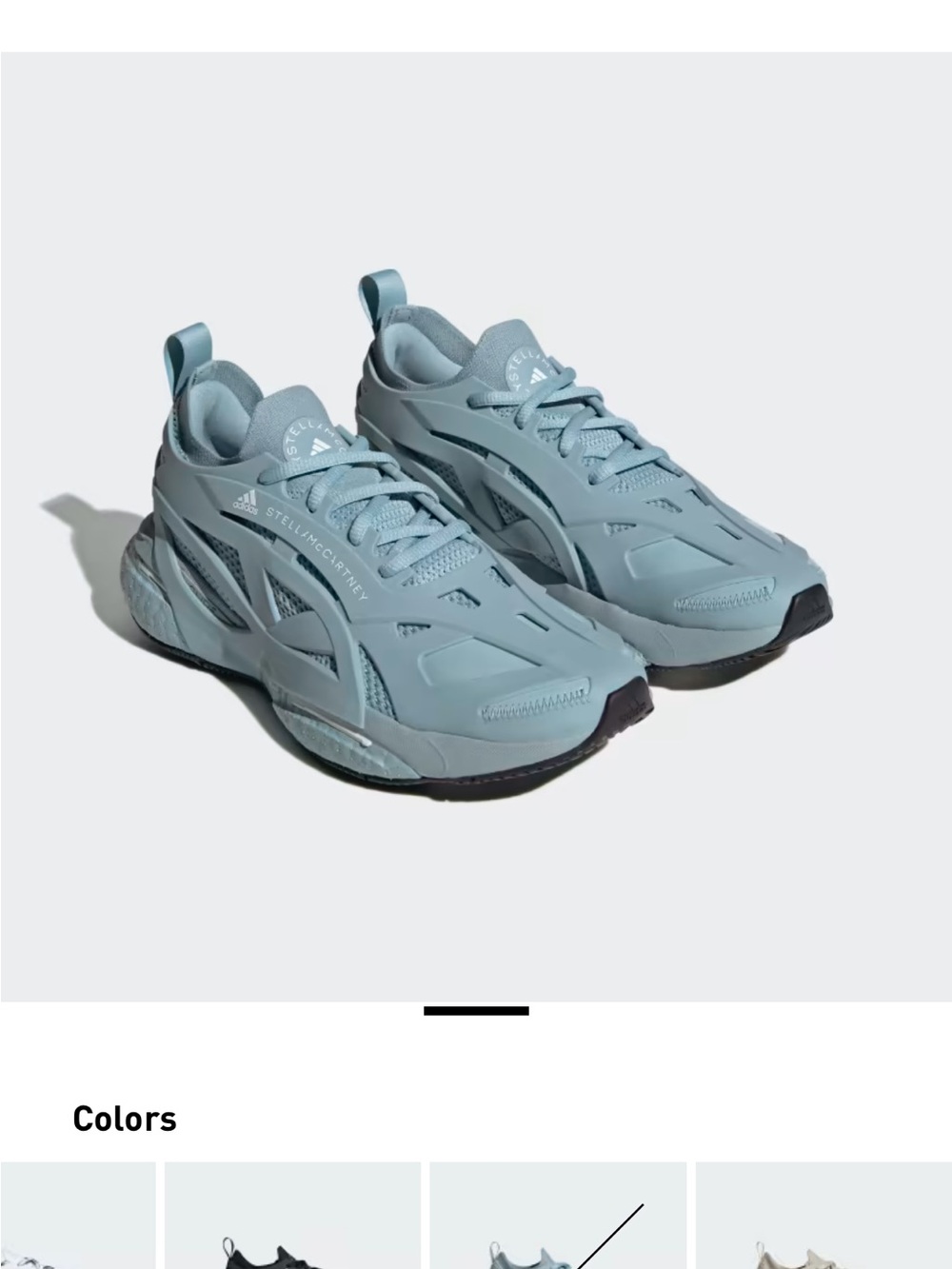 Adidas by Stella McCartney Women’s Sky Blue Performance Lace-Up Sneakers